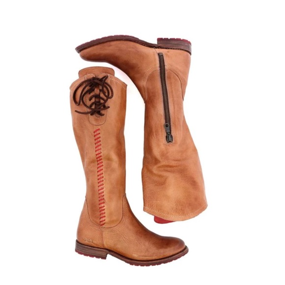 NWT BED|STU Janina Tan Flamingo Leather Boot - Picture 3 of 12